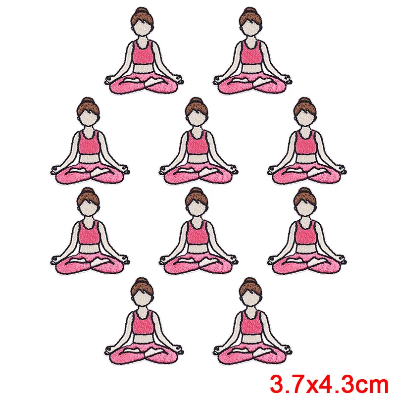 Diseño decorativo de yoga para ropa y bolsas