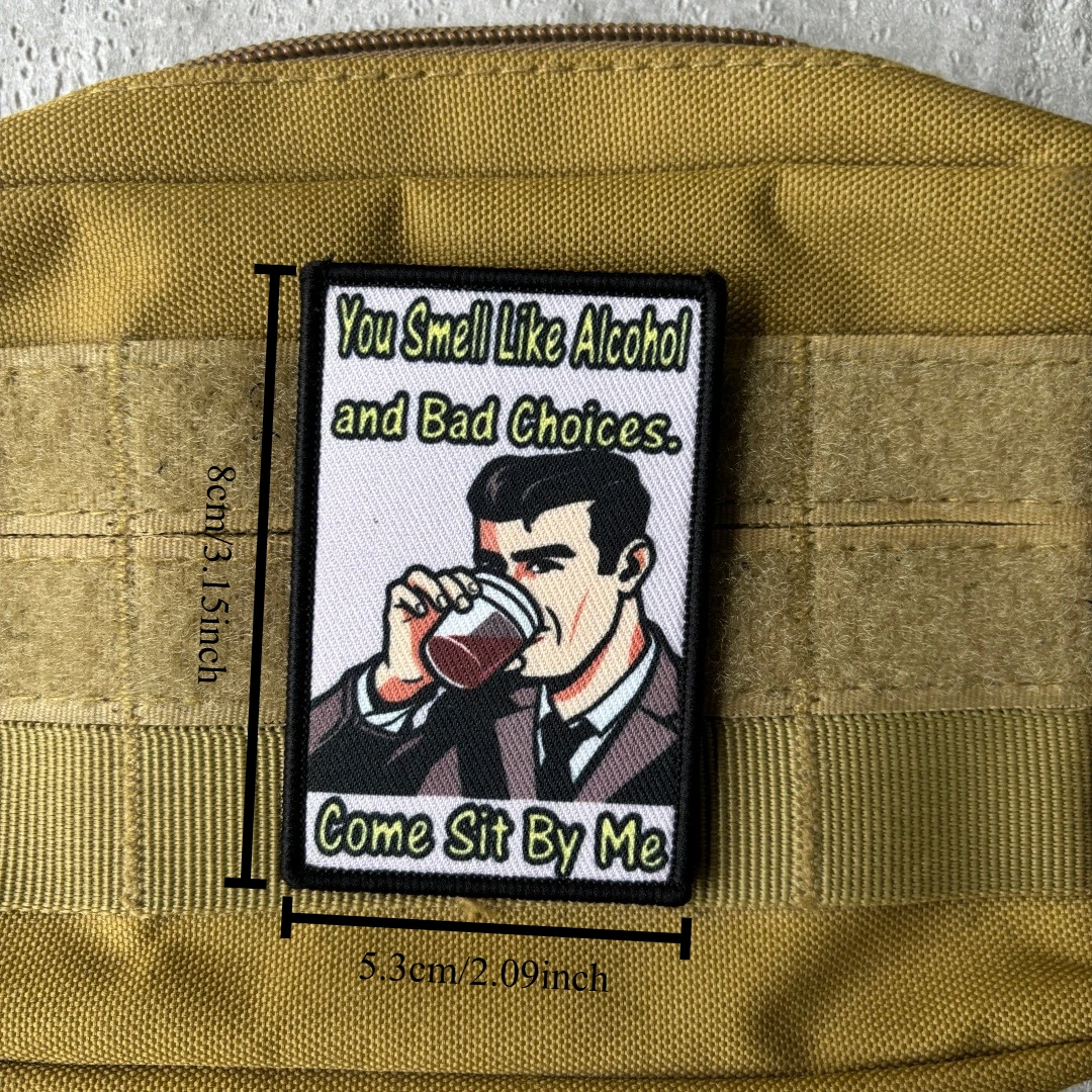 Parche de moral «Tienes aroma a alcohol» con velcro para airsoft - imagen 5