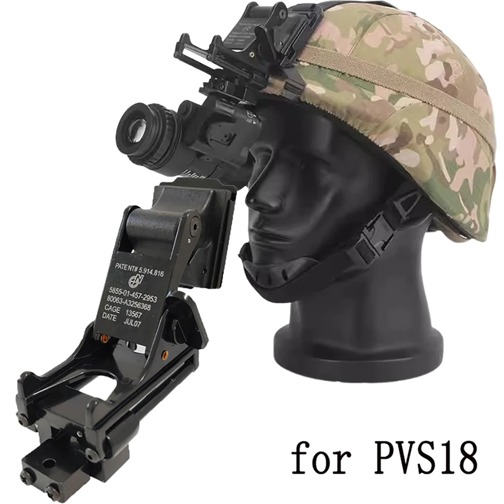 Monocular visión nocturna PVS18 con montura NVG para casco táctico
