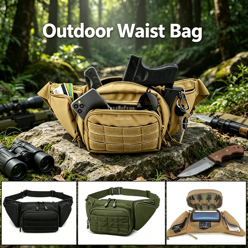 Riñonera táctica hombre con bolsa pecho y bandolera para aire libre - imagen 4