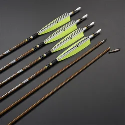 Flechas carbono arco caza – Spine 300-600, plumas naturales