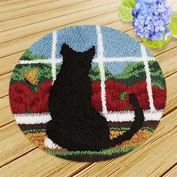Kit bordado alfombra Smyrna con gancho pestillo animales dibujos