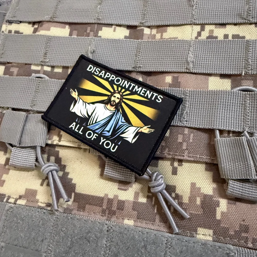 Parche táctico Jesús con gancho y bucle para mochila militar - imagen 3
