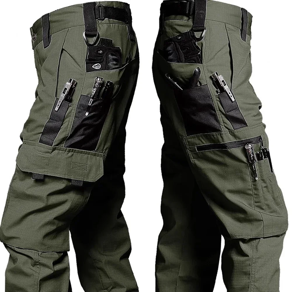 Pantalones tácticos cargo multibolsillos de secado rápido - imagen 3