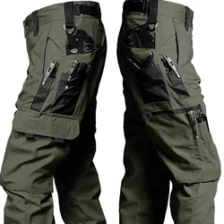 Pantalón táctico cargo recto resistente al desgaste hombre
