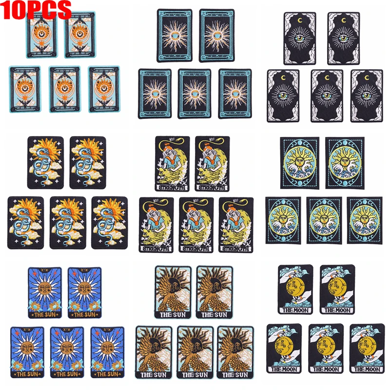 Parche bordado tarot planchar – Baraja esotérica ropa y mochila - imagen 3