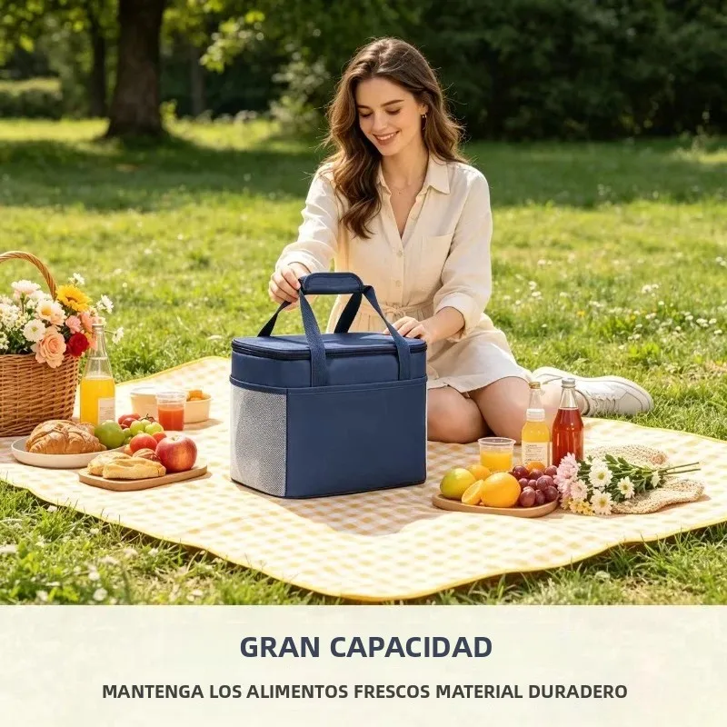 Bolsa térmica tipo bento con aislamiento de aluminio grueso - imagen 5
