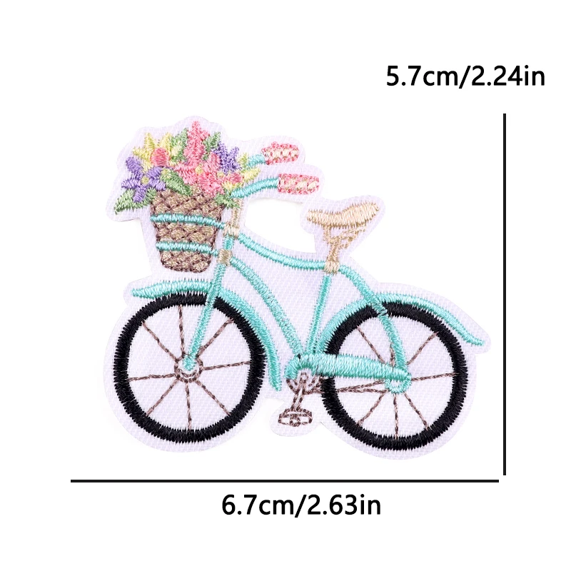 Parche boho de bicicleta con estilo bordado