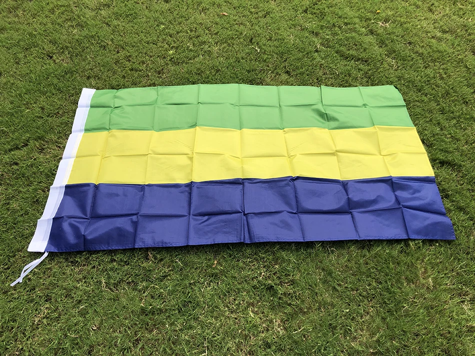 Bandera de Gabón poliester doble cara decoración - imagen 5