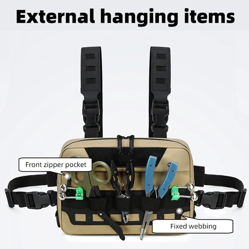 Bolsa táctica de pecho con MOLLE láser para exterior - imagen 4