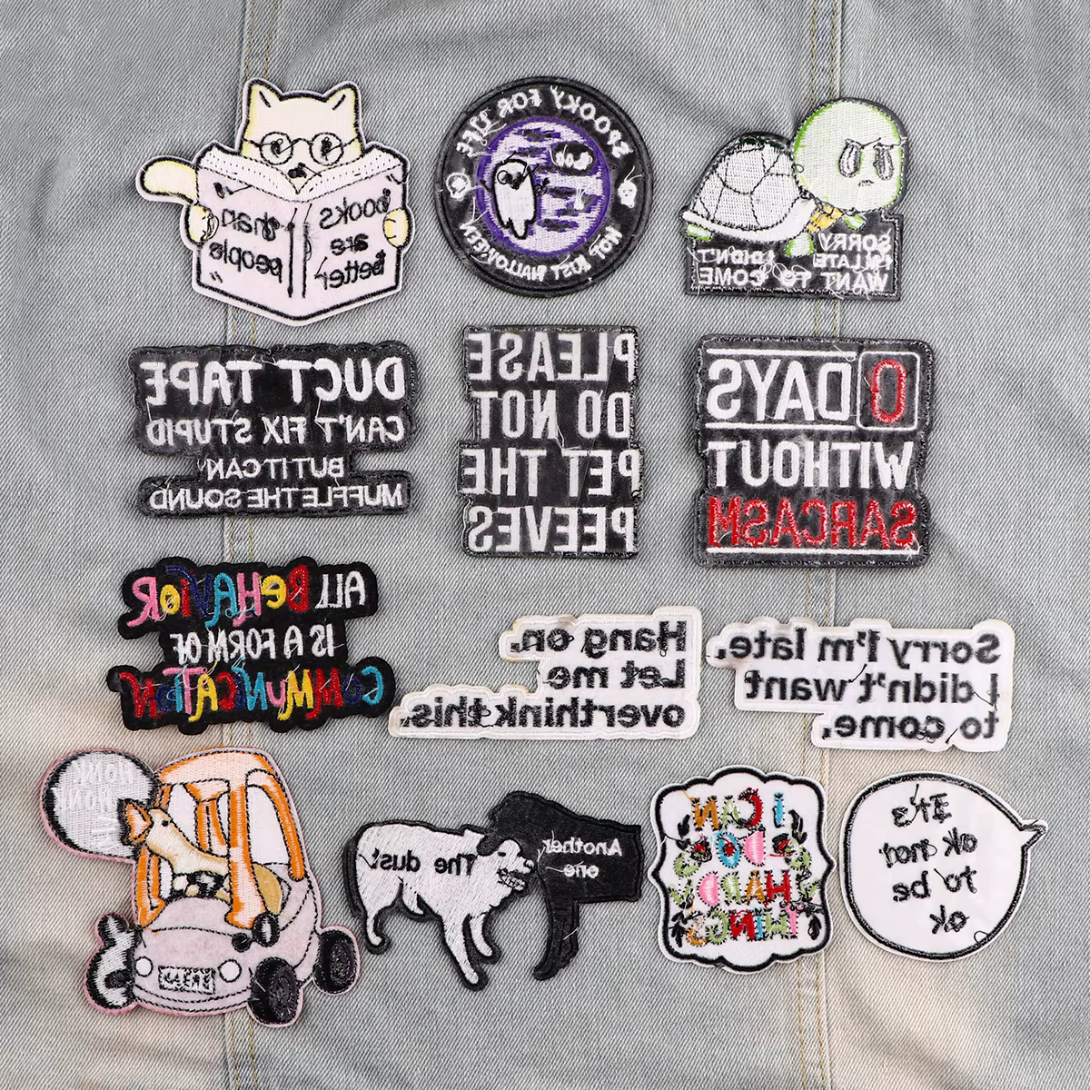 Parche adhesivo bordado Ganso Divertido para planchar en ropa - imagen 5