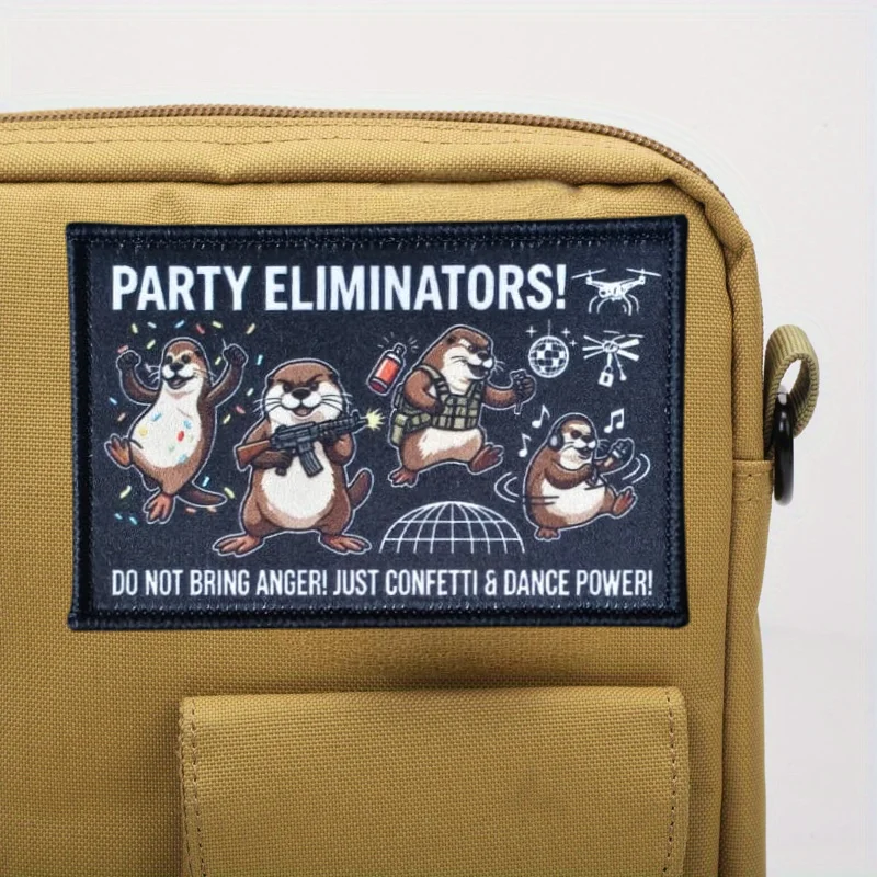 Happy Mizuse parches tácticos adhesivos con gancho y bucle para mochila - imagen 5