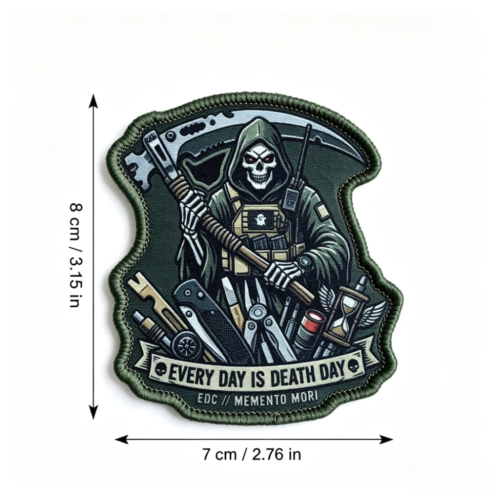 Parche táctico Reaper con gancho y bucle Cada día es muerte - imagen 2