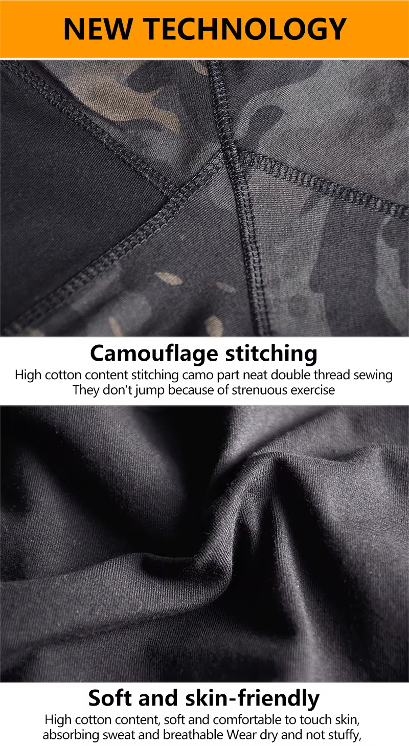 Detalle del camuflaje y la prenda superior