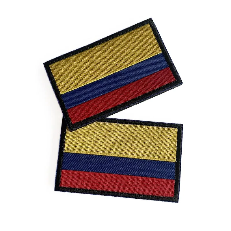 Parche táctico bordado bandera Colombia con velcro para brazalete - imagen 3
