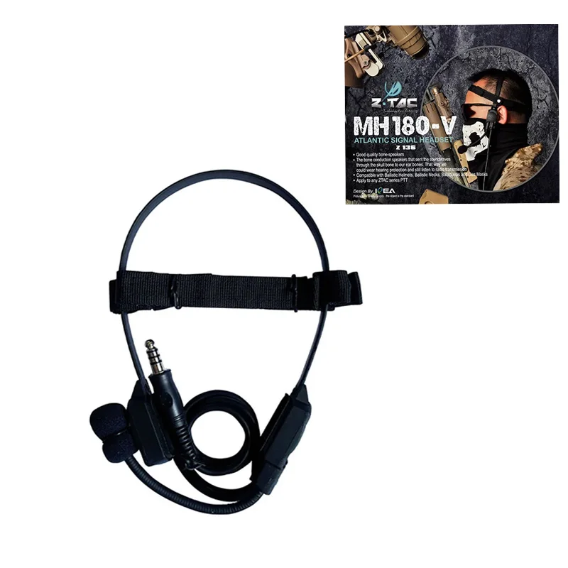 Z-Tac MH180-V Auriculares tácticos de conducción ósea con micrófono - imagen 2