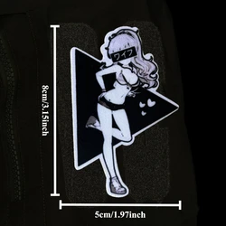 Parche táctico gancho y bucle anime chica waifu para ropa