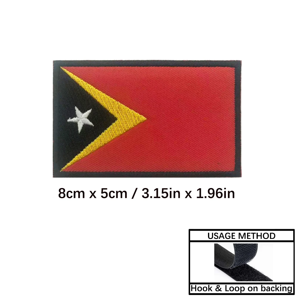 Parche bordado bandera de países asiáticos – Termoadhesivo y coser - imagen 4