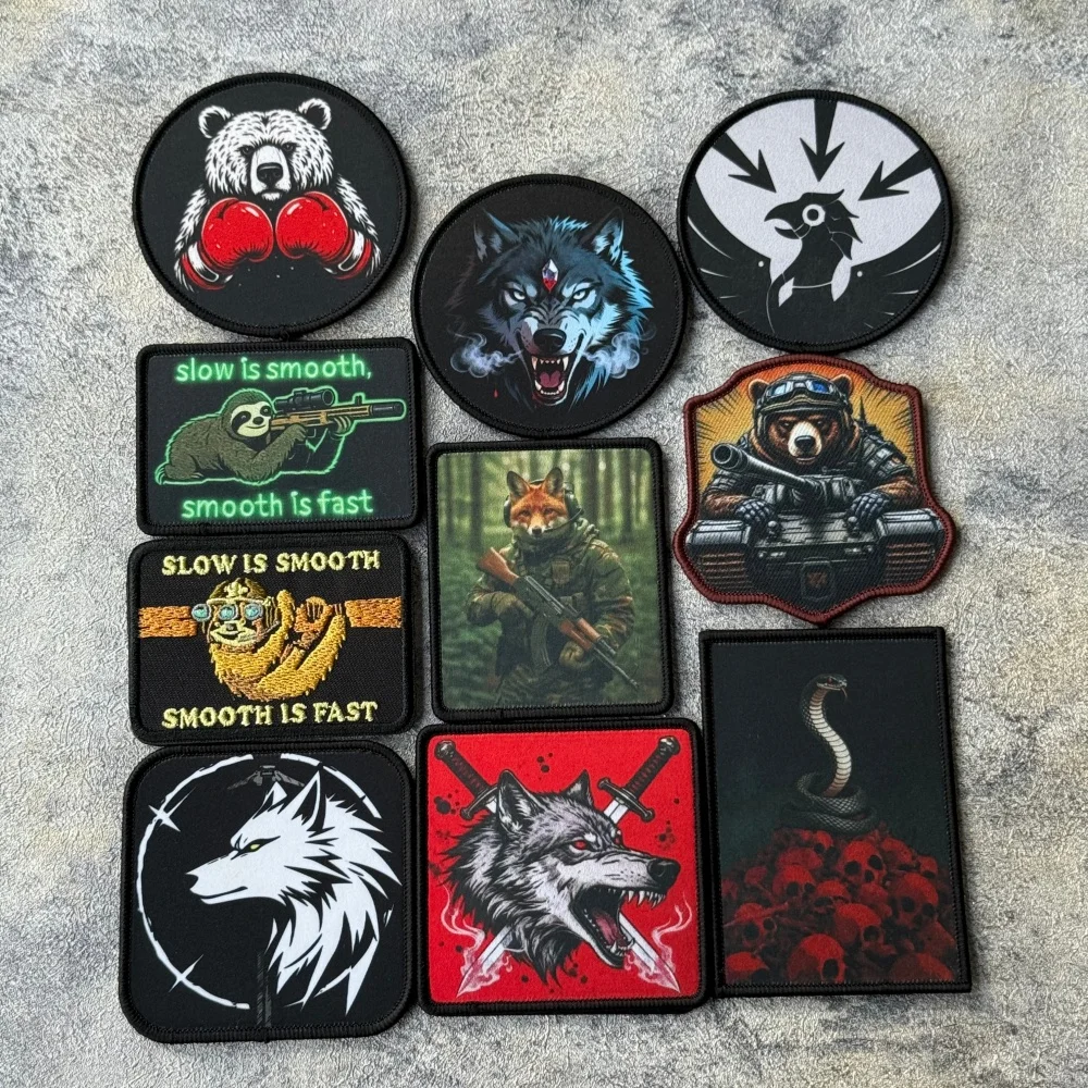 Parche Velcro gancho-bucle estampado animal para táctica y mochila - imagen 5