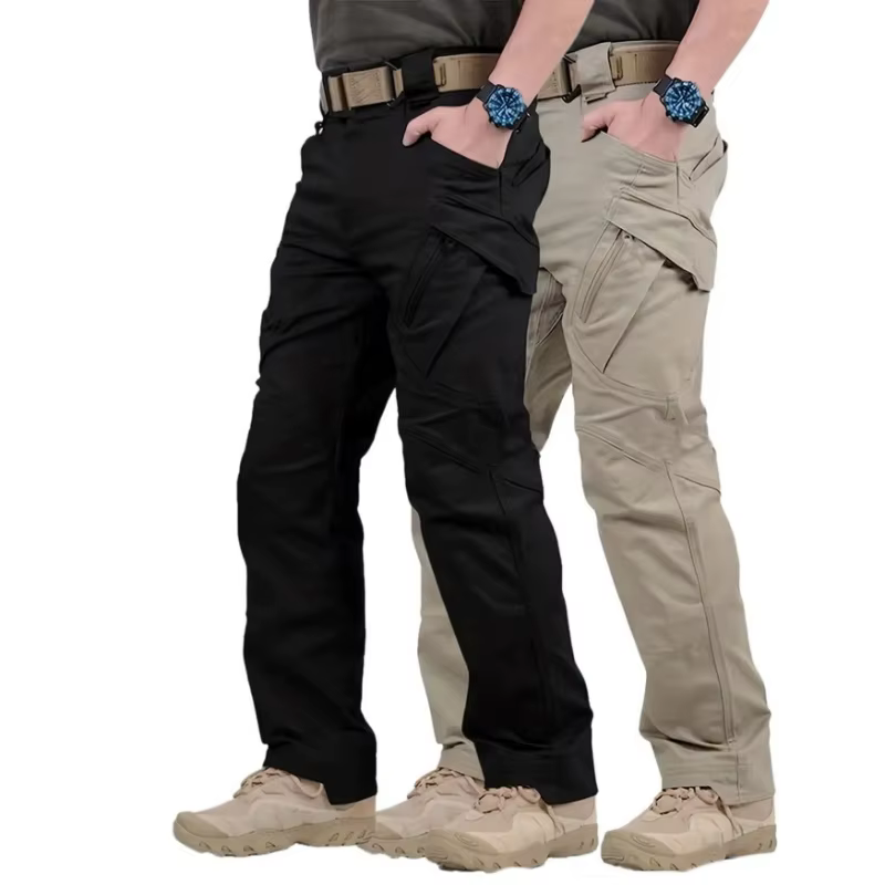 Pantalón cargo táctico impermeable hombre talla plus bolsillos MOLLE