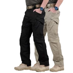 Pantalón cargo táctico impermeable hombre talla plus bolsillos MOLLE