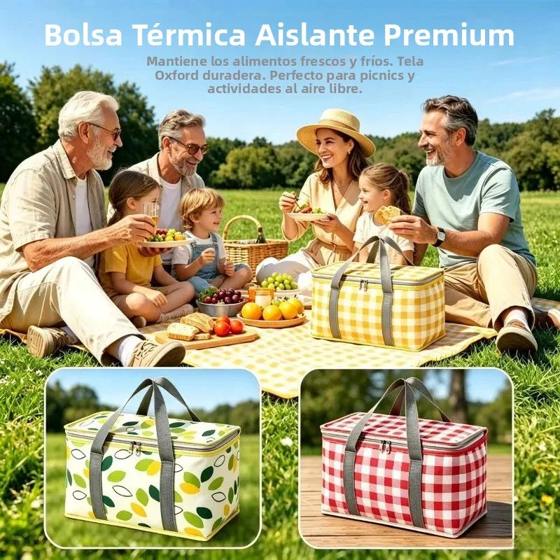 Bolsa térmica portátil gran capacidad para camping y exteriores