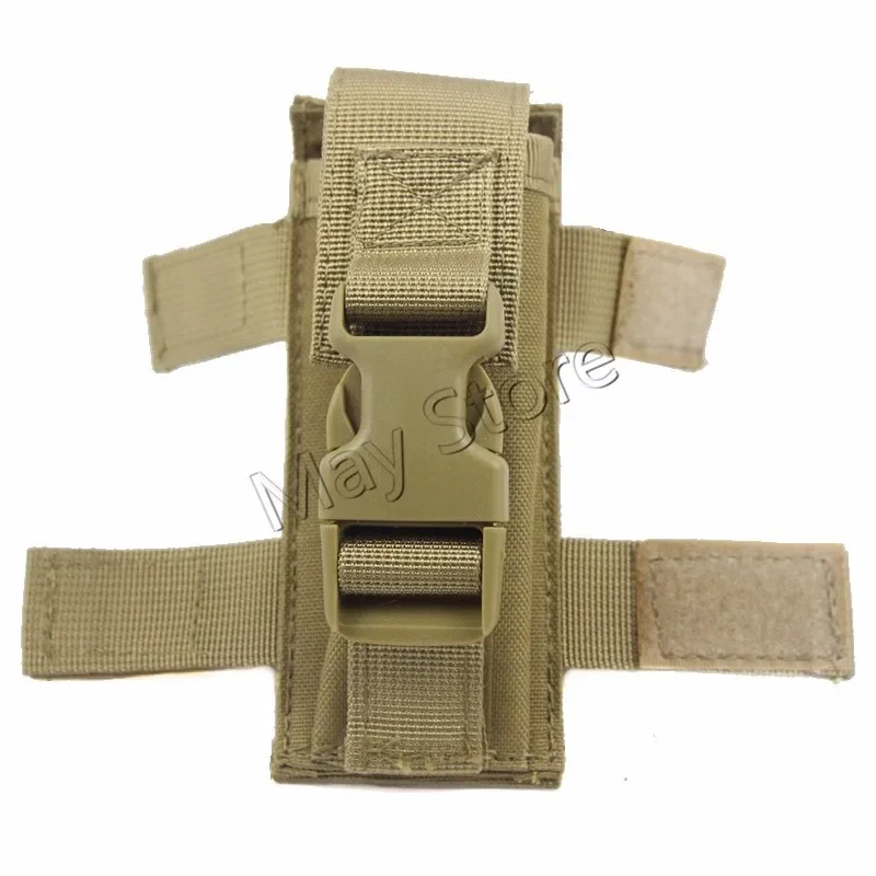 Funda táctica MOLLE para cargador 9mm, cuchillo y linterna