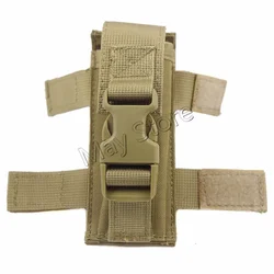 Funda táctica MOLLE para cargador 9mm, cuchillo y linterna
