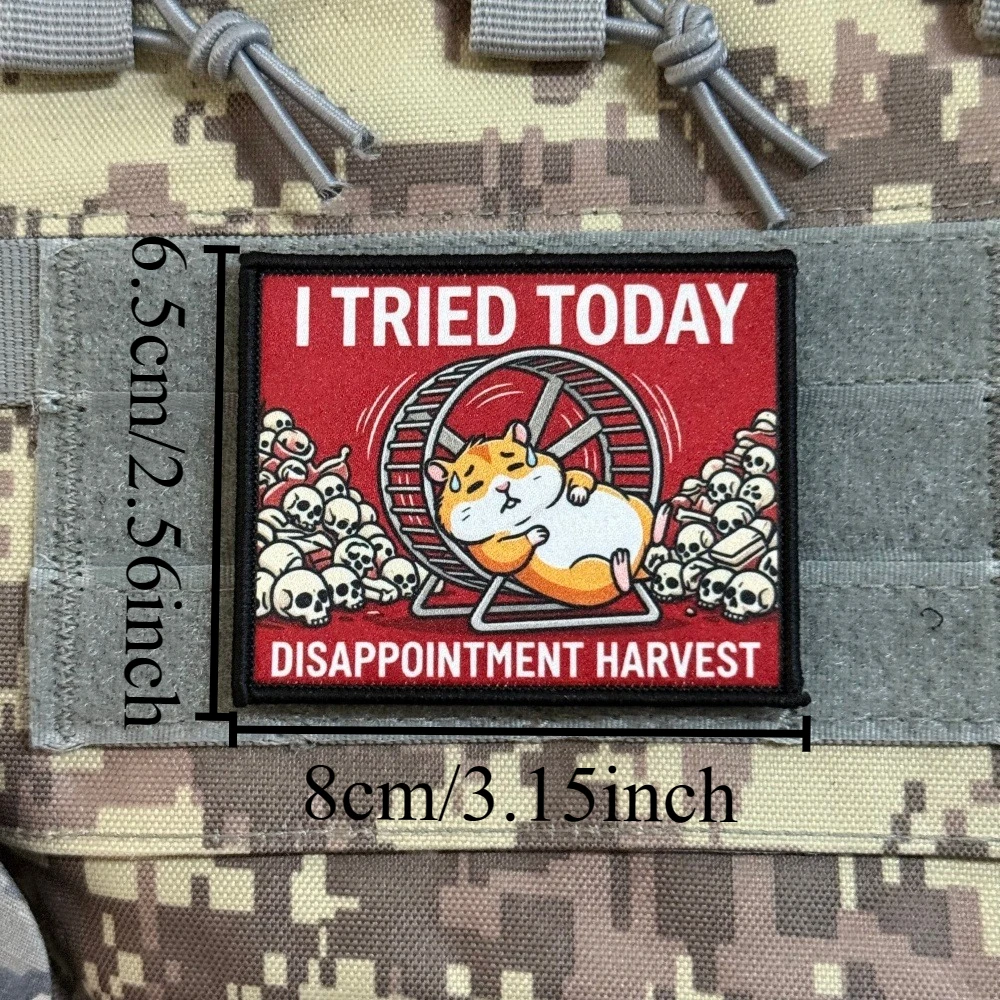 Morale Tactical Parche táctico calavera hámster con velcro - imagen 4