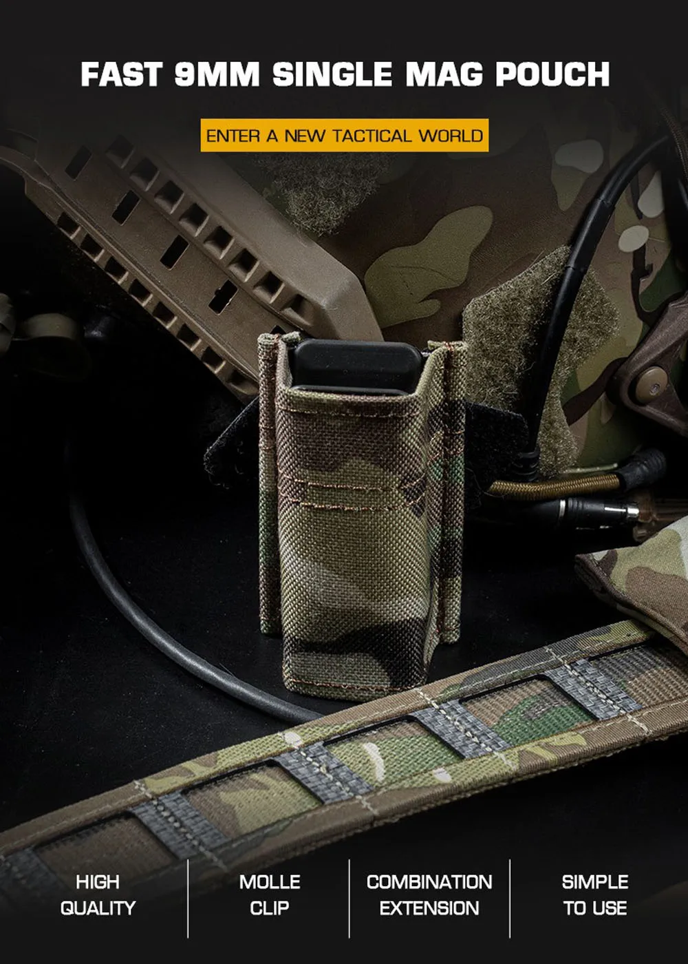 Vista frontal de la bolsa táctica 9MM KOLINLOV