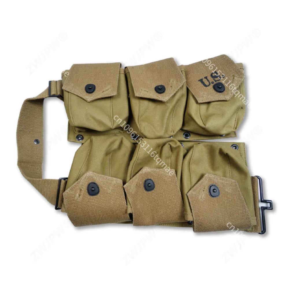 Kit equipo US WWII 6 piezas lona caqui – Recreación Airsoft - imagen 2
