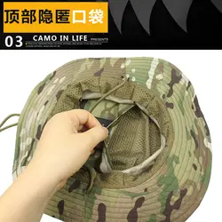 Gorra táctica de camuflaje ajustable transpirable para senderismo