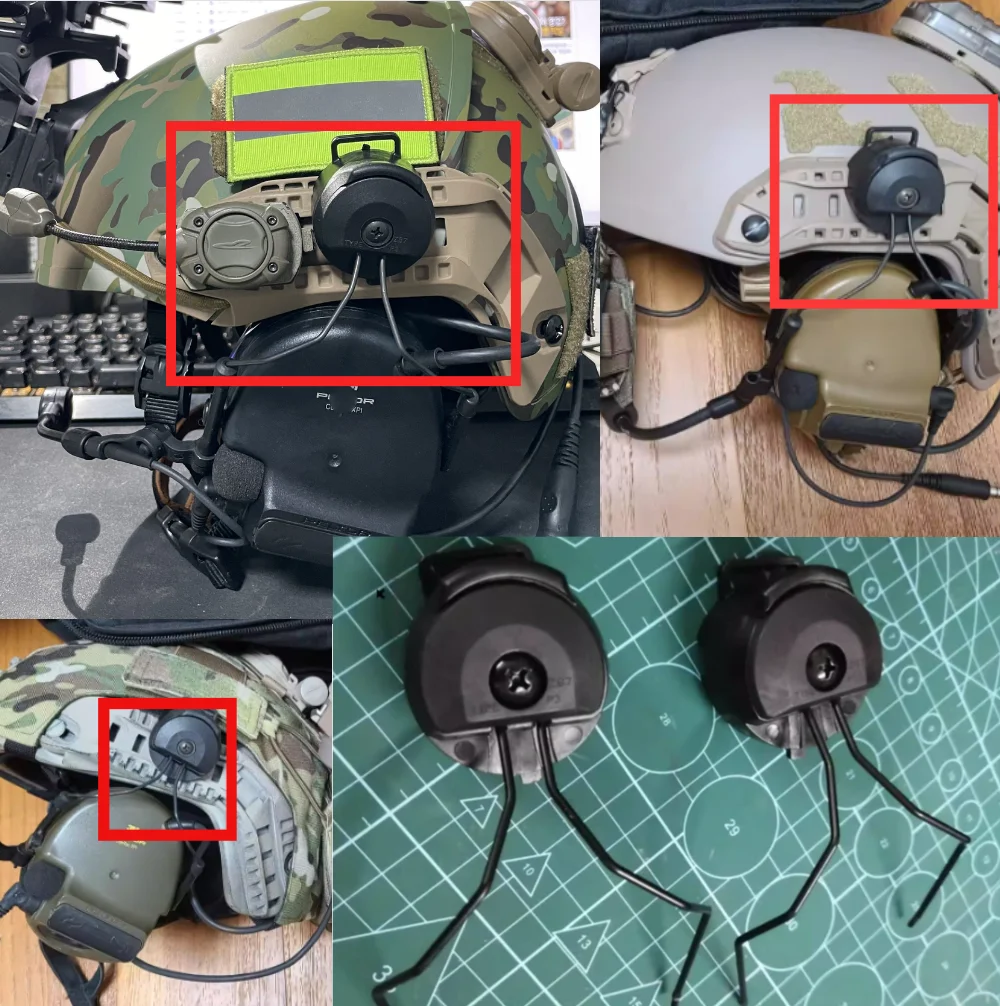 Soporte de montaje para casco de auriculares tácticos con clip - imagen 4