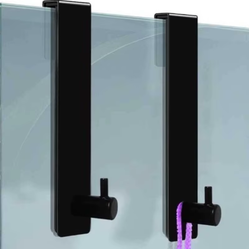 Gancho trasero para puerta de vidrio