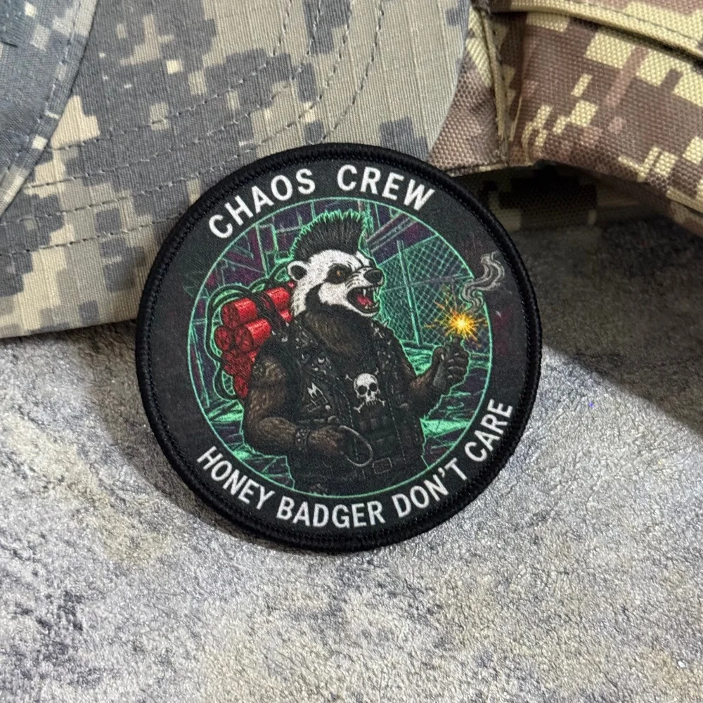 Honey Badger Parche táctico moral con velcro gancho y bucle uniforme