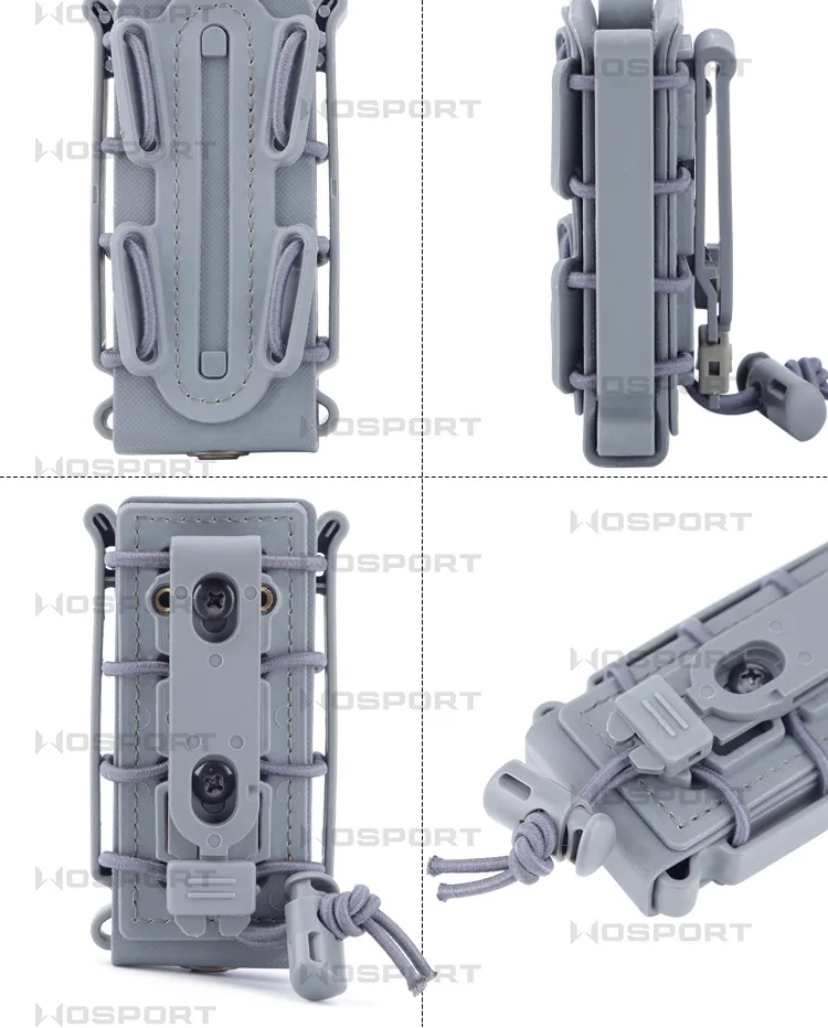 Funda táctica MOLLE para cargadores de pistola con clip de cinturón - imagen 2