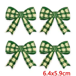 Parches bordados termoadhesivos con lazo para chaquetas y mochilas