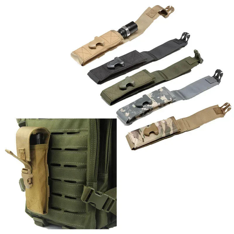 Funda táctica MOLLE para linterna LED EDC – Caza y acampada - imagen 3