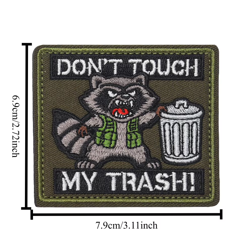 Parche táctico mapache divertida – Gancho y bucle para mochila o chaleco - imagen 2