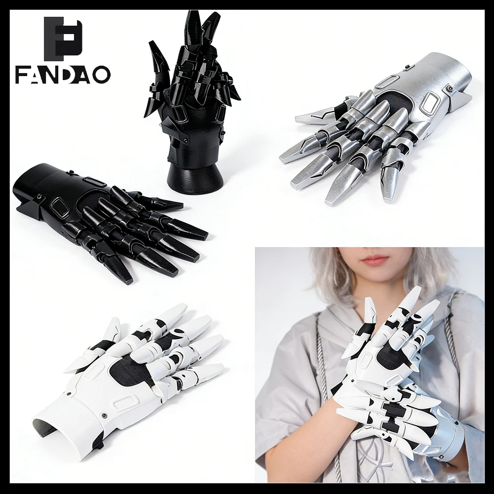 Guantes tácticos garra armadura impresión 3D estilo cyberpunk cosplay
