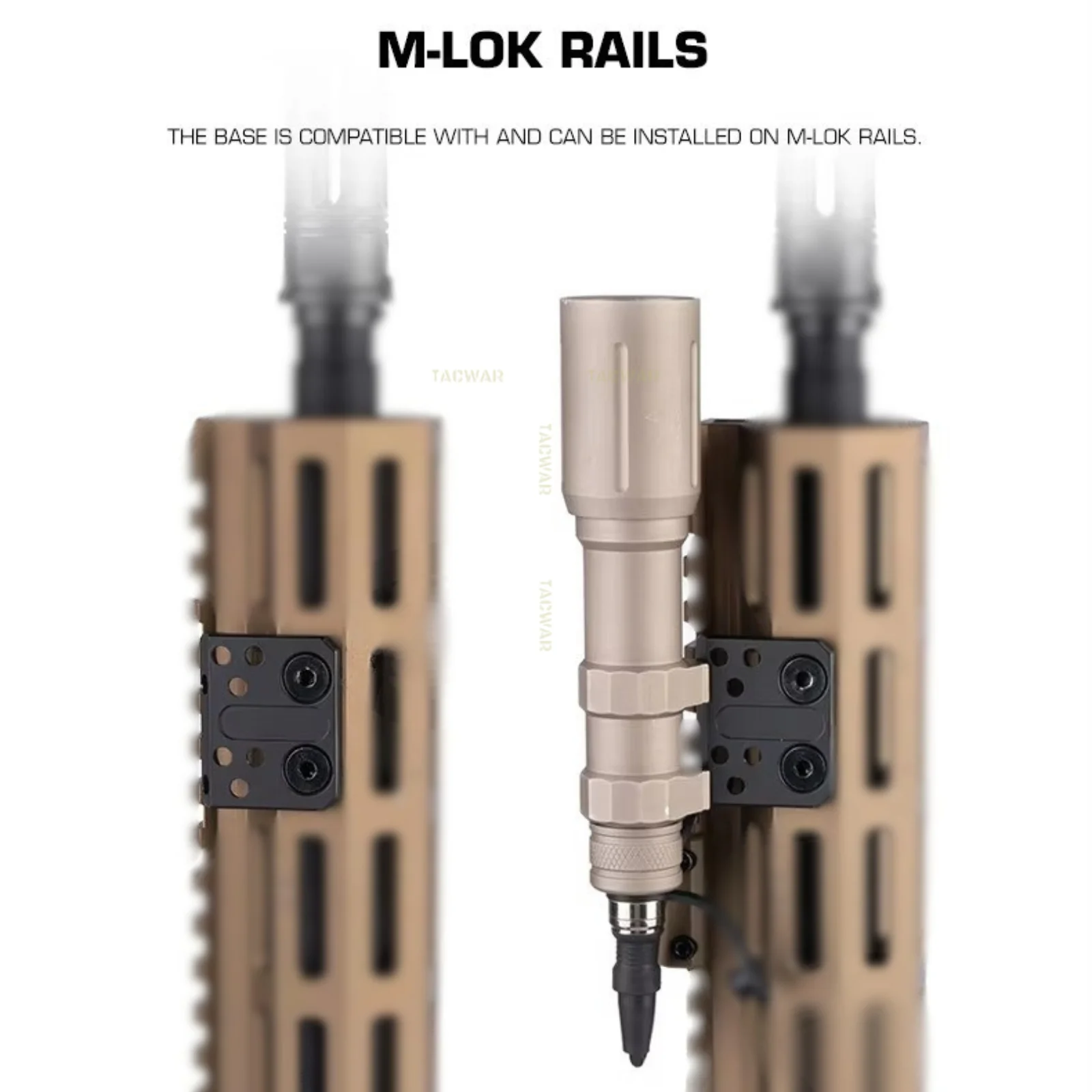 Soporte X Offset Scout Mount M-Lok para linterna táctica Airsoft - imagen 5