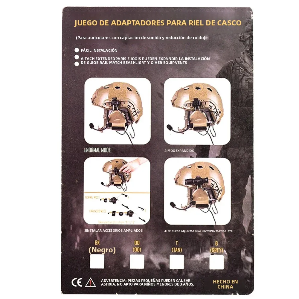 SINAIRSOFT Soporte táctico para casco con rieles ARC Ops-Core - imagen 5
