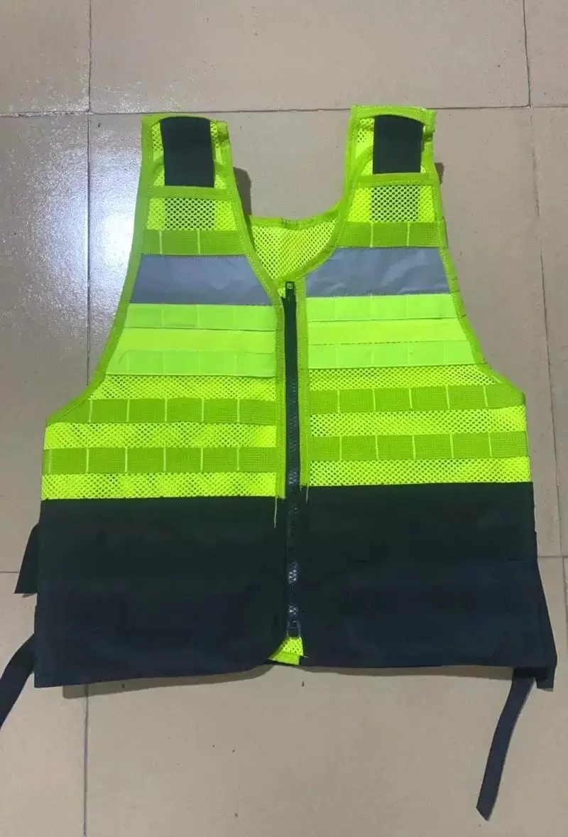Chaleco táctico negro multifuncional transpirable de malla - imagen 4