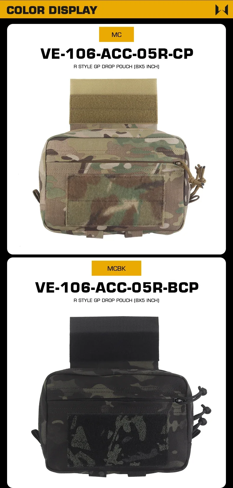 Bolsa táctica R-serie GP Drop Pouch con accesorios