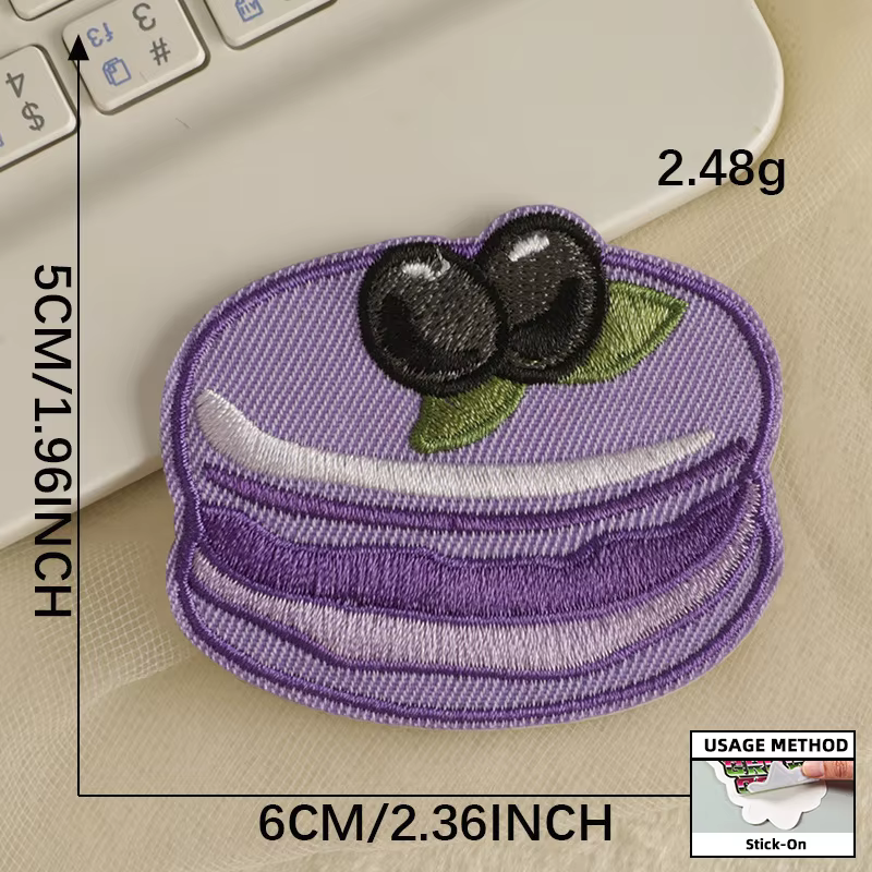 Parche bordado artesanal para pastel – Aplique DIY en postres y ropa