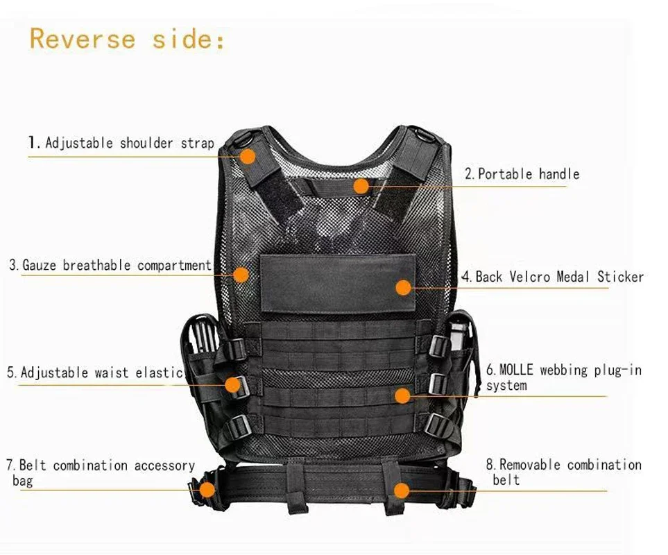 Panel trasero con correas modulares