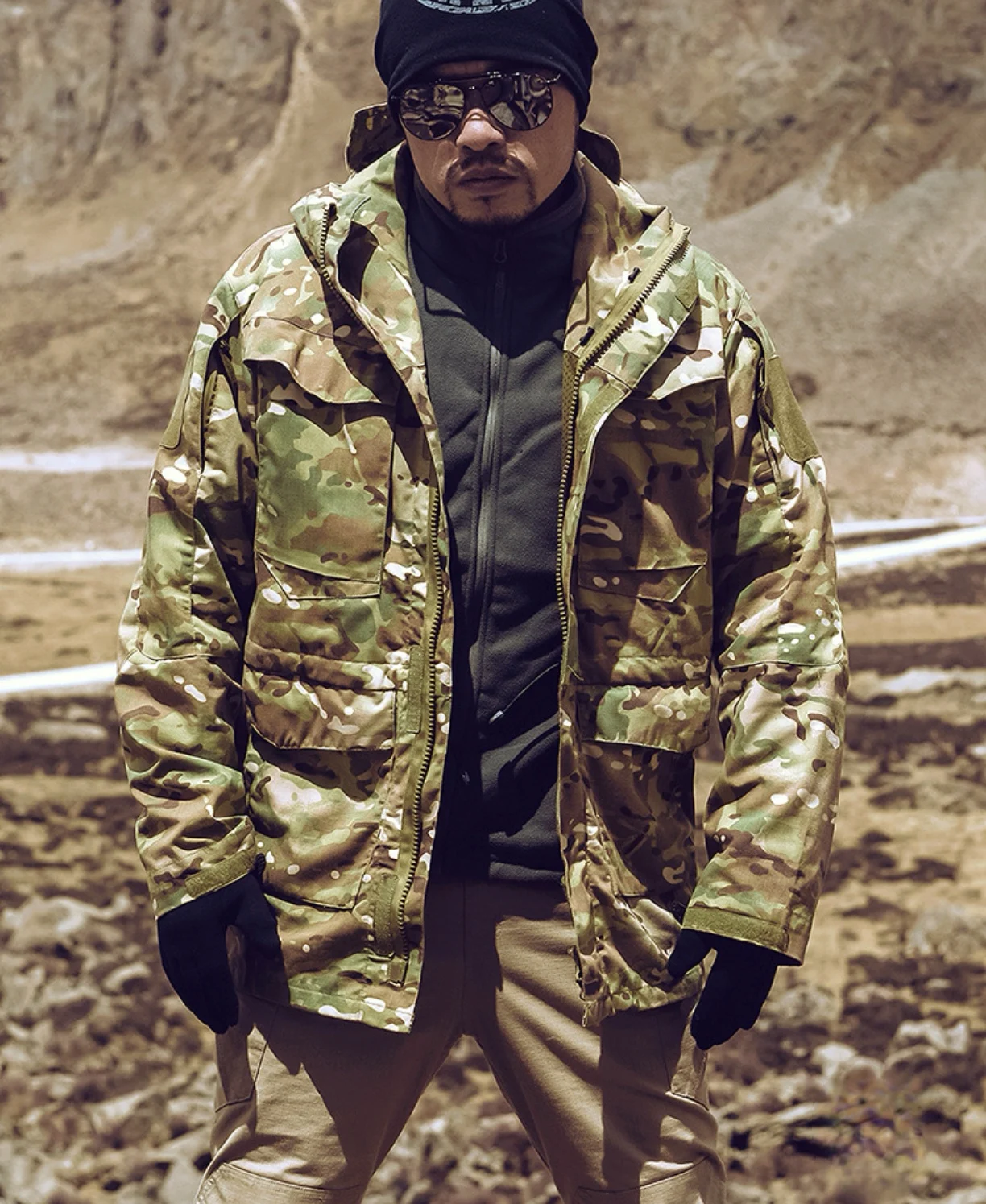 Herentact chaqueta táctica windbreaker camuflaje primavera-otoño