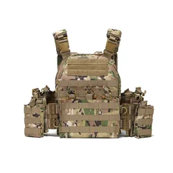 Chaleco táctico camuflaje multifuncional con cierre rápido protección