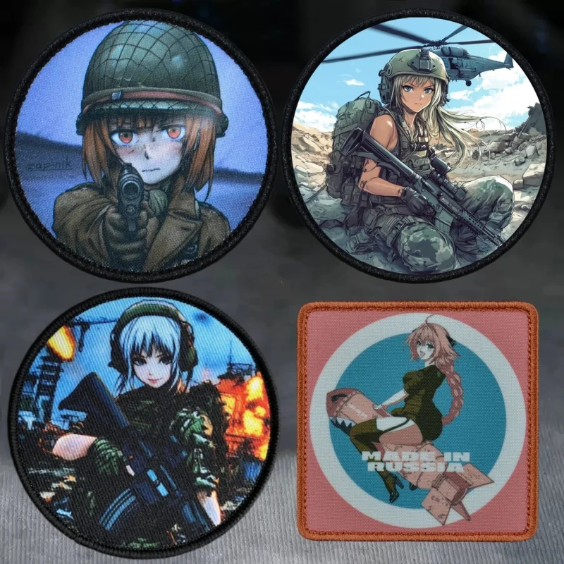 Parches tácticos Manga US en contextura militar