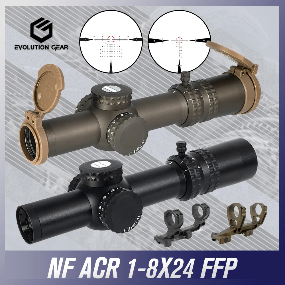 Evolution Gear Mira telescópica FFP caza Mils FDE/BK a impactos - imagen 3